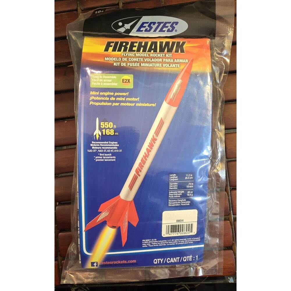 Estes Model Rockets Wizard & Firehawk + Launch Controller and Recovery Wadding - Picture 2 of 6